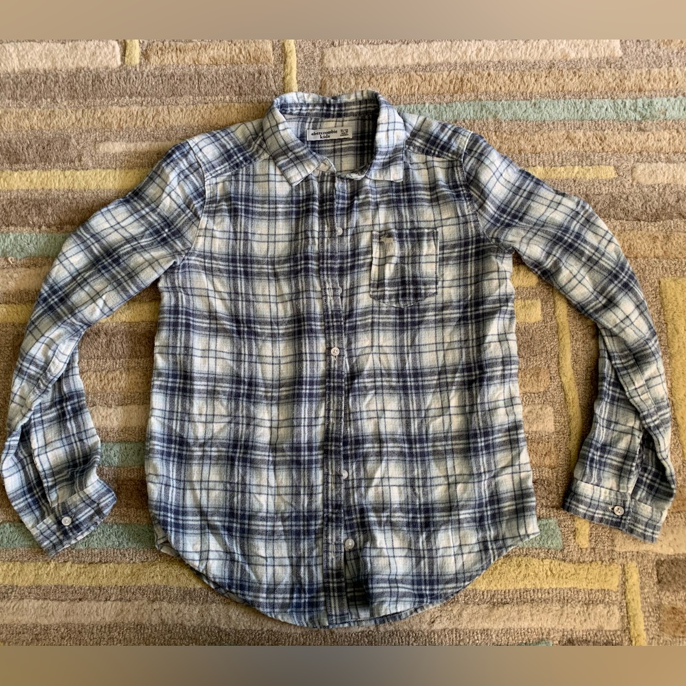 Abercrombie Kids girls flannel shirt, sz 11/12